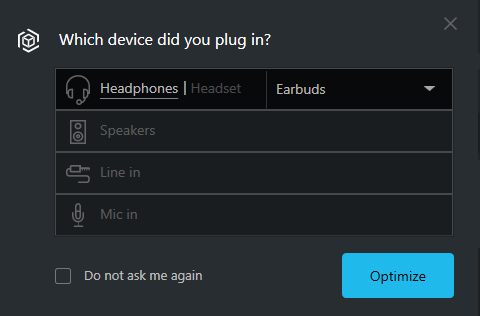select audio devices